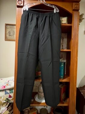 Alfred Dunner Black Wide-Leg Pull-On Pants